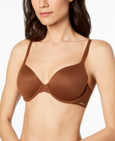 Calvin Klein Perfectly Fit Full Coverage T-shirt Bra F3837 In Cinnamon  (nude 2) | ModeSens