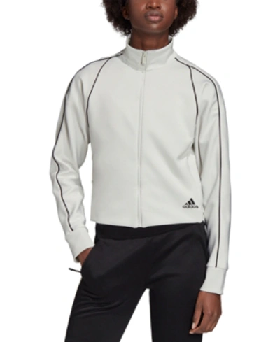Shop Adidas Originals Adidas Women's Lustrous Track Jacket In Orbit Grey