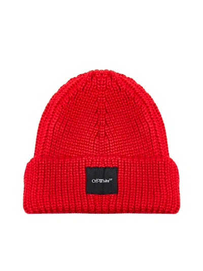 Shop Off-white Hat In Red No Color