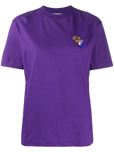 Shop Off-white Leaves Arrow T-shirt In Purple