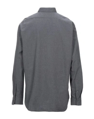 Shop Robert Friedman Solid Color Shirt In Steel Grey