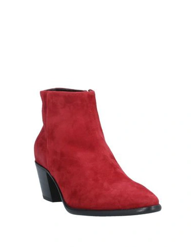 Shop Anna F Ankle Boots In Brick Red