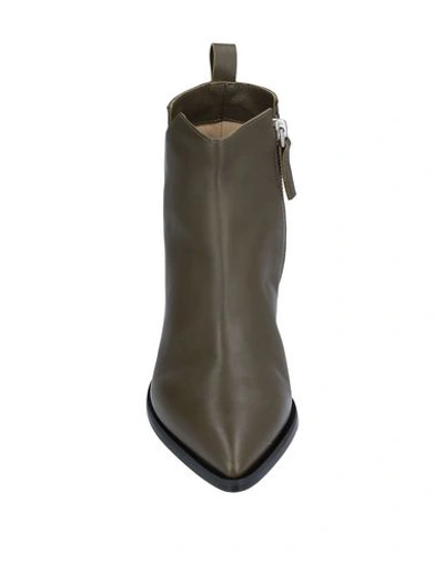 Shop Pomme D'or Ankle Boots In Military Green