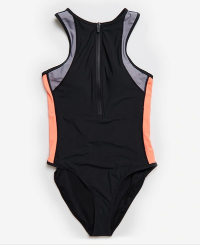 Shop Superdry Swim Sport Swimsuit In Cream