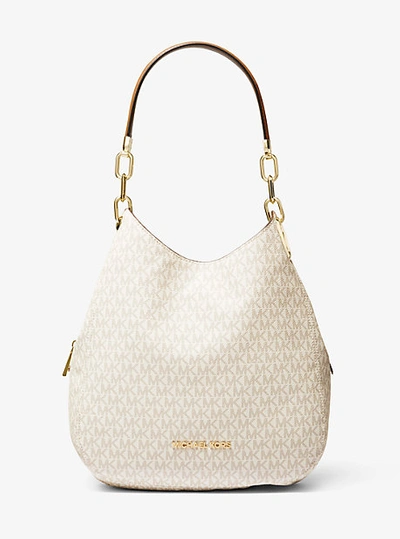 Michael Kors Lillie Large Logo Shoulder Bag In Natural | ModeSens