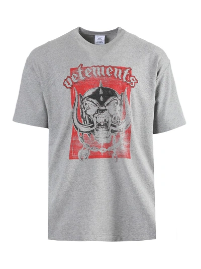 Shop Vetements X The World Motorhead T-shirt Grey