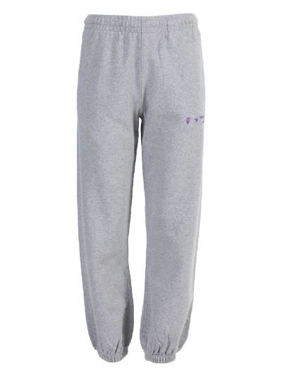 Shop Off-white Slim Logo Sweatpants Light Grey