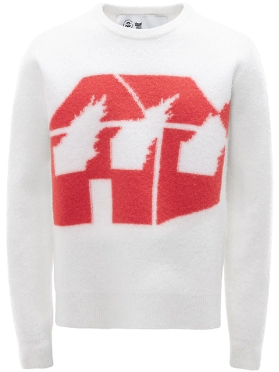 Shop Jw Anderson Burning House Jumper In White