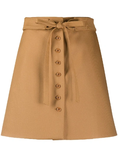 Shop Stella Mccartney Aliana A-line Skirt In Neutrals