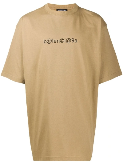 Shop Balenciaga Symbolic Large Fit T-shirt In Neutrals