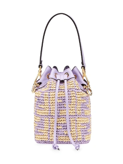 Shop Fendi Mini Mon Tresor Bucket Bag In Purple