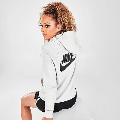 Shop Nike Women's Sportswear Essential Quarter-zip Hoodie In White