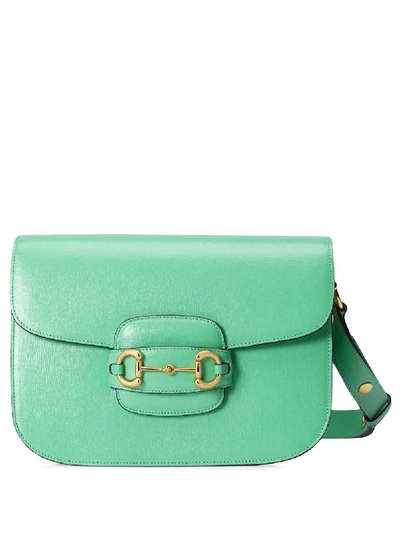 Shop Gucci 1995 Horsebit Shoulder Bag In Green