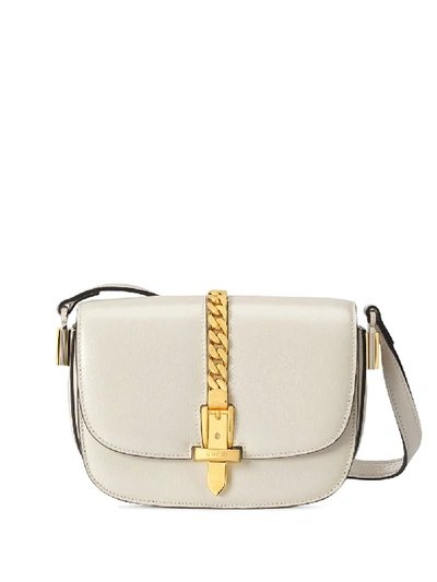 Shop Gucci Mini Sylvie 1969 Shoulder Bag In White