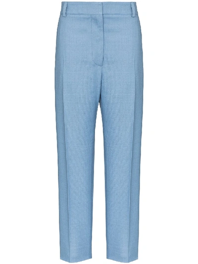 Shop Marni Straight-leg Tailored Trousers In Blue