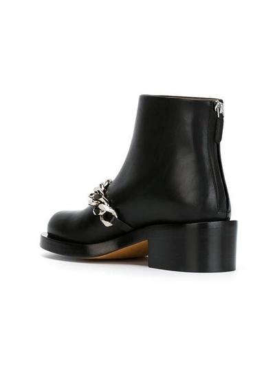 Shop Givenchy 'laura' Chain Detail Boots In Black