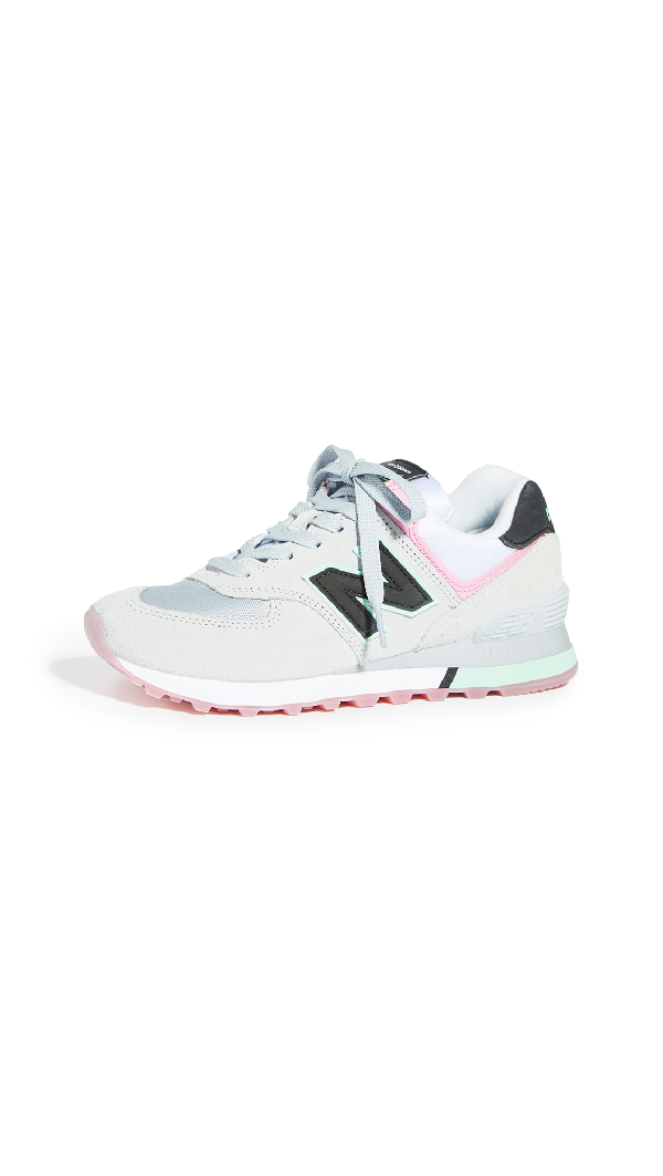 new balance light grey 574 trainers