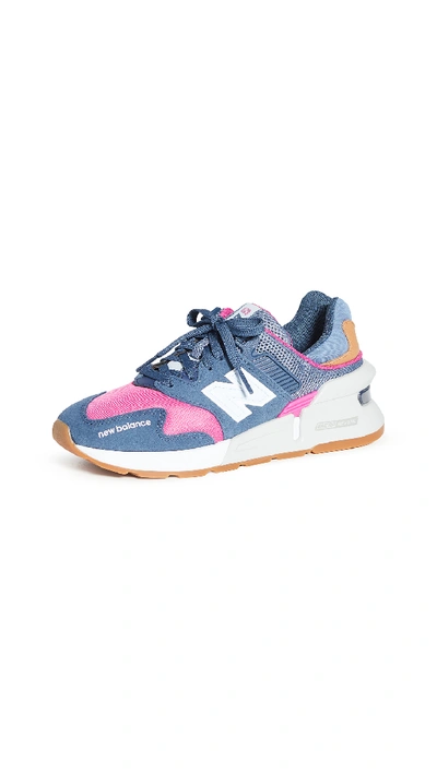 Shop New Balance 997 Sport Sneakers In Stone Blue/exuberant