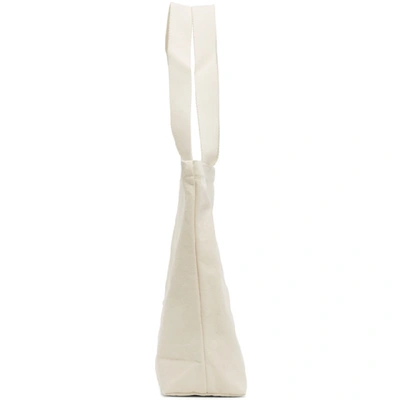 Shop Maison Kitsuné Maison Kitsune Off-white Yoga Lotus Fox Tote In Ec Ecru