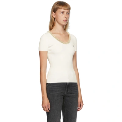 Shop Alexander Wang Off-white Trapped Chain T-shirt In 104 Soft Wh