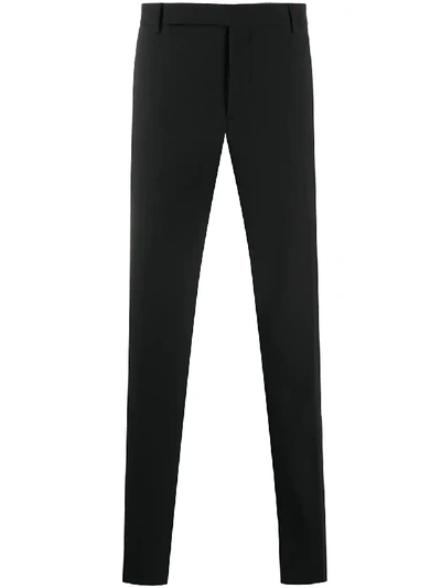Shop Saint Laurent Slim-fit Tailored Trousers In Black