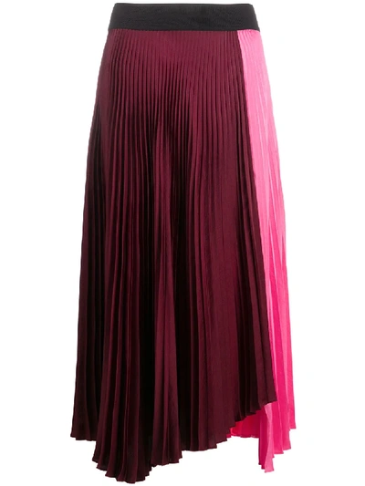 Shop A.l.c Asymmetric Pleated Skirt In Pink