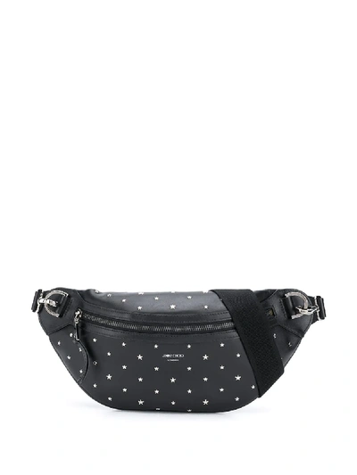 Shop Jimmy Choo Star Studded Belt Bag In Black