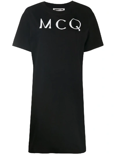 Shop Mcq By Alexander Mcqueen Logo T-shirt Dress In Black