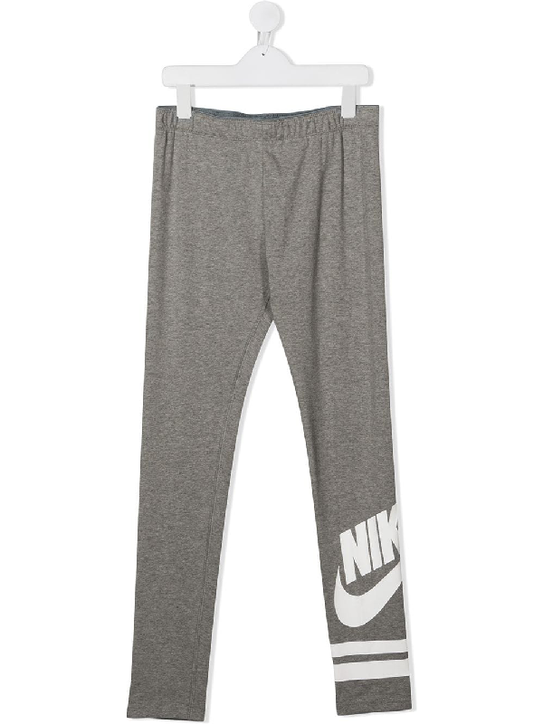 Nike Teen Logo-print Leggings In Grey | ModeSens