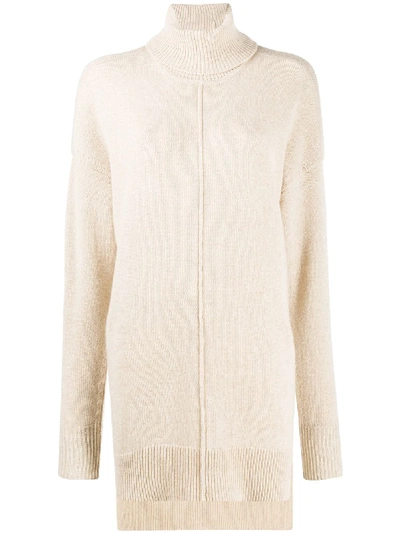 Shop Isabel Marant Turtleneck Knitted Jumper In Neutrals