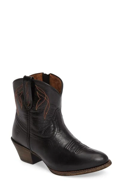 Shop Ariat Darlin Short Western Boot In Old Black Leather