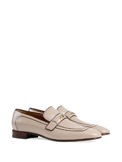 Shop Gucci Interlocking G Horsebit Loafers In Neutrals