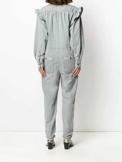 Shop Isabel Marant Étoile Gayle Denim Jumpsuit In Grey