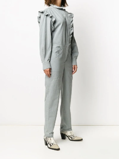 Shop Isabel Marant Étoile Gayle Denim Jumpsuit In Grey