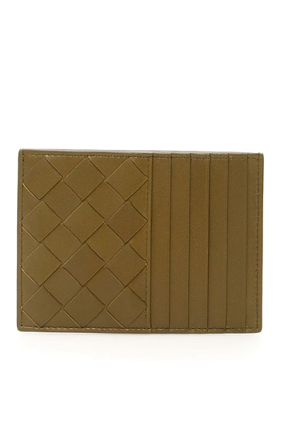 Shop Bottega Veneta Unisex Intrecciato 15 Cardholder In Mud Mud Mud Gold (khaki)