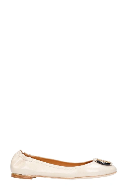 Shop Tory Burch Minnie Ballet Ballet Flats In Beige Leather