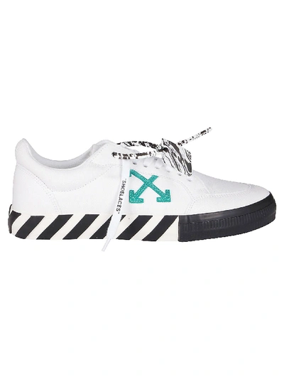 Shop Off-white White Cotton Low Vulcanized Sneakers
