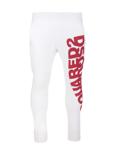 Shop Dsquared2 Logo Sport Pants In White/red