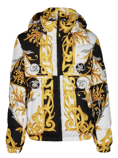Shop Versace Multicolor Puffer Jacket