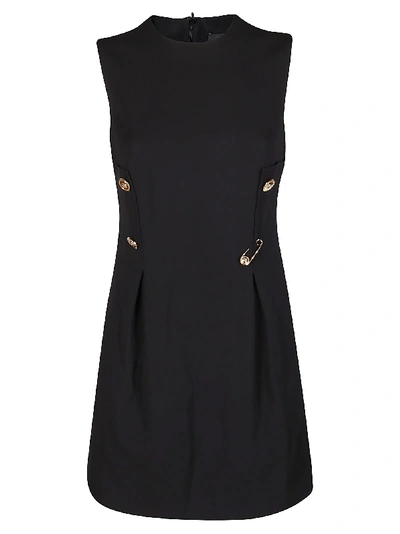 Shop Versace Black Viscose Blend Dress