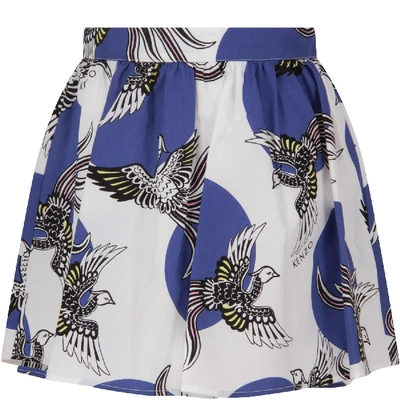 Shop Kenzo White Skirt With Phoenicians For Girl