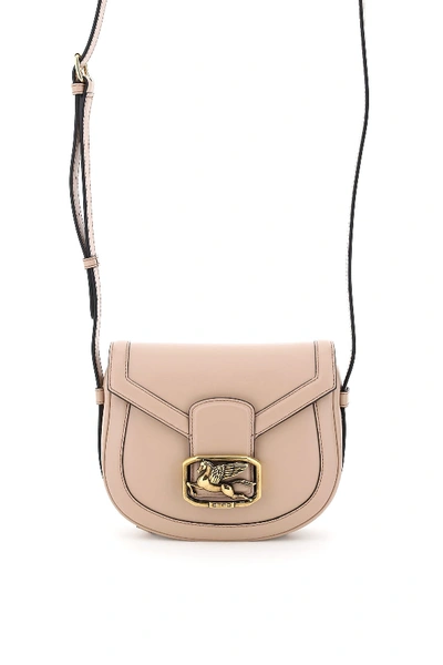 Shop Etro Pegaso Small Crossbody Bag In Nude (beige)