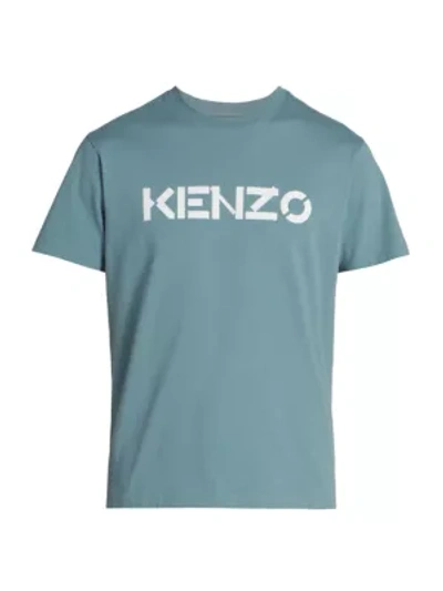 Shop Kenzo Classic Logo T-shirt In Glacier