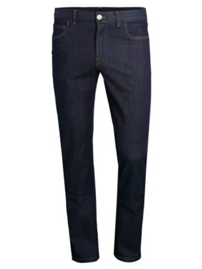 Shop Brioni Straight-leg Jeans In Midnight Blue