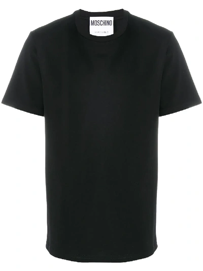 Shop Moschino Logo Patch T-shirt In Black