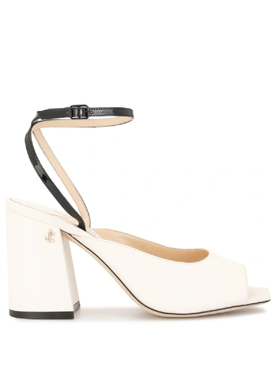 Shop Jimmy Choo Jassidy 85 Sandals In White