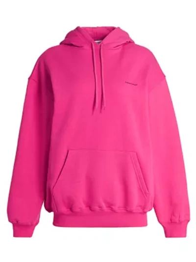 Shop Balenciaga Copyright Wool-blend Hoodie In Pink