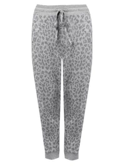 Shop Rails Devon Leopard Sweatpants In Melange Grey Leopard