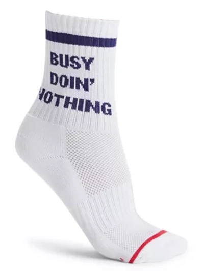 Shop Mother Busy Doin Nothing Socks In Busy White