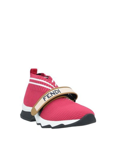 Shop Fendi Sneakers In Garnet
